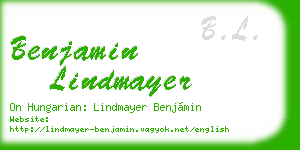 benjamin lindmayer business card